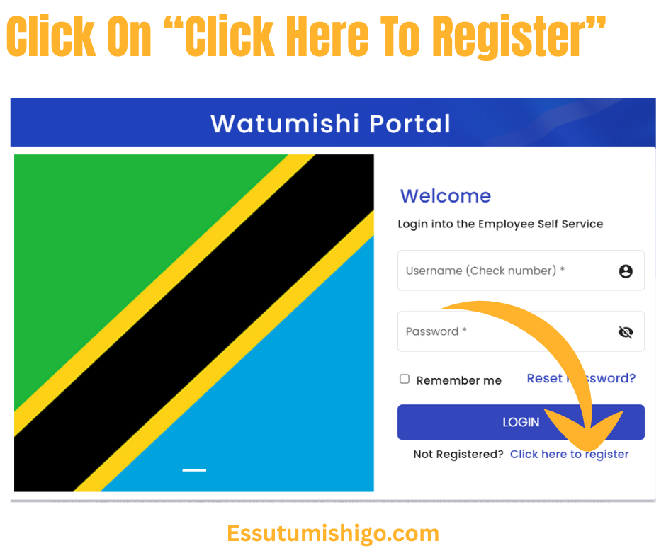 ess utumishi go tz registration